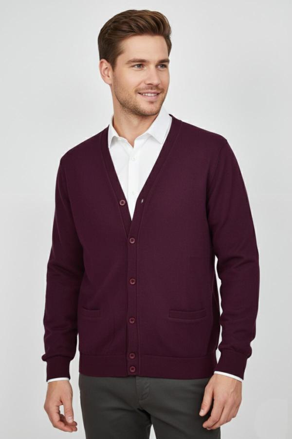 Erkek Spor Selanik Düğmeli Hırka Regular Kalıp BGL-ST04873 - Image 1