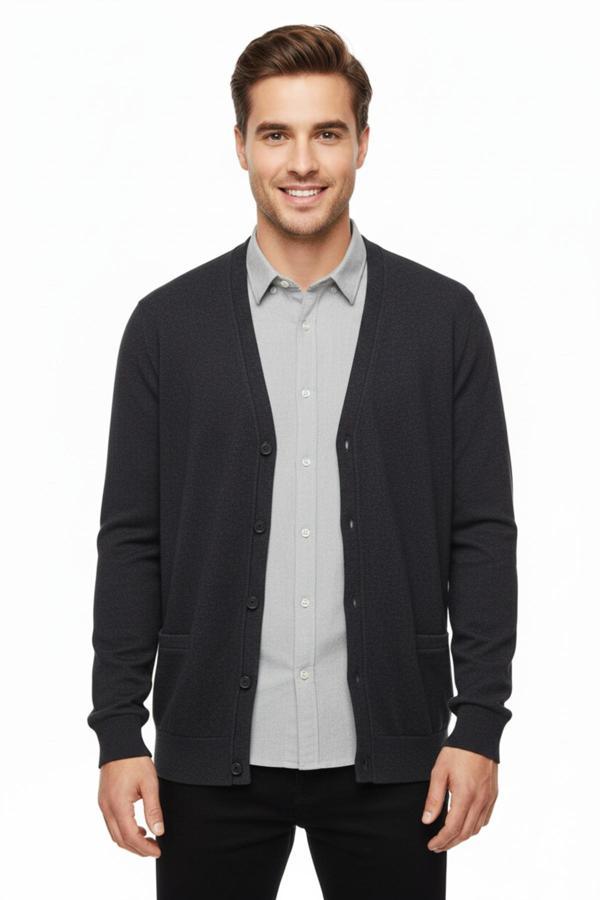 Erkek Spor Selanik Düğmeli Hırka Regular Kalıp BGL-ST04873 - Image 1