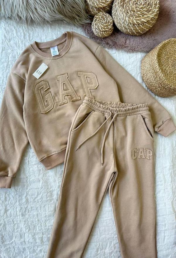 Çocuk Eşofman Takımı – Nakış Detaylı, 3 İplik Şardonsuz, %100 Pamuk - Image 1