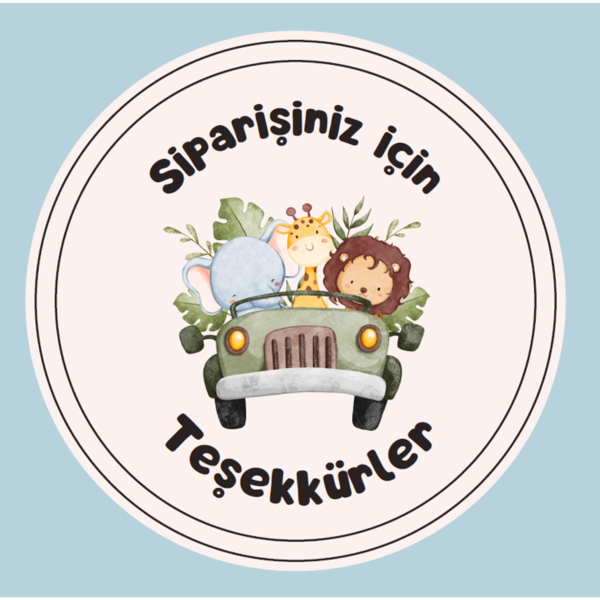 Siparişiniz İçin Teşekkürler sticker  150 Adet - Image 1