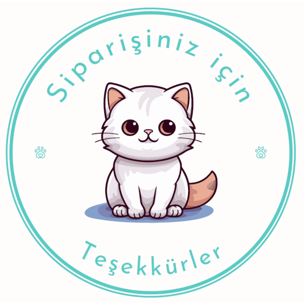 Siparişiniz İçin Teşekkürler Kedi 150 Adet - Image 1