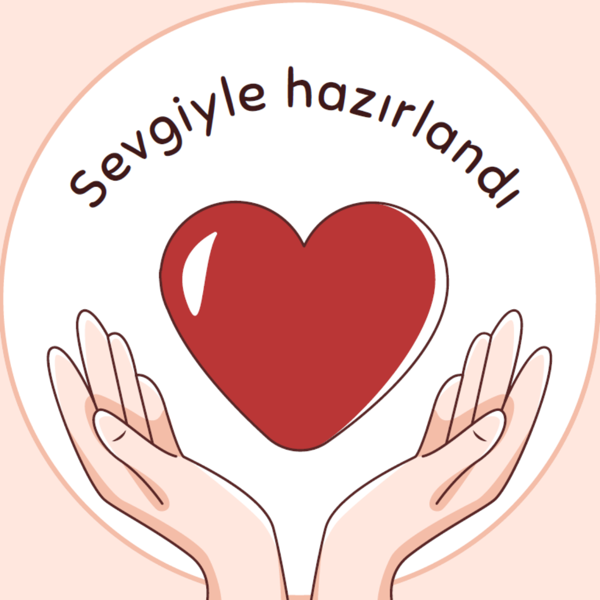 Sevgiyle Hazırlandı Sticker 150 adet - Image 1