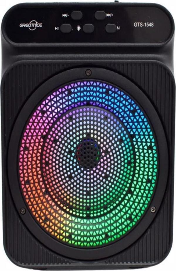 ULTRATEKNO 1548 8w 4" Extra Bass Rgb Işıklı Bluetooth Hoparlör Fm Radyo Usb Tf Aux Destekli Speaker - Image 1