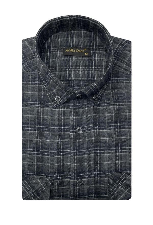 Atilla Özer Kışlık Kaşmir Erkek Gömlek - 7463 - Image 1