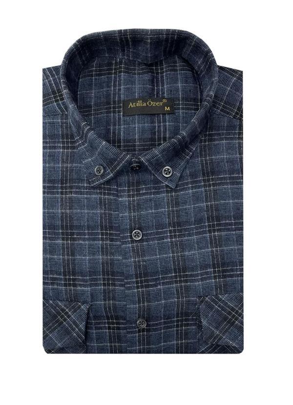 Atilla Özer Kışlık Kaşmir Erkek Gömlek - 7463 - Image 1