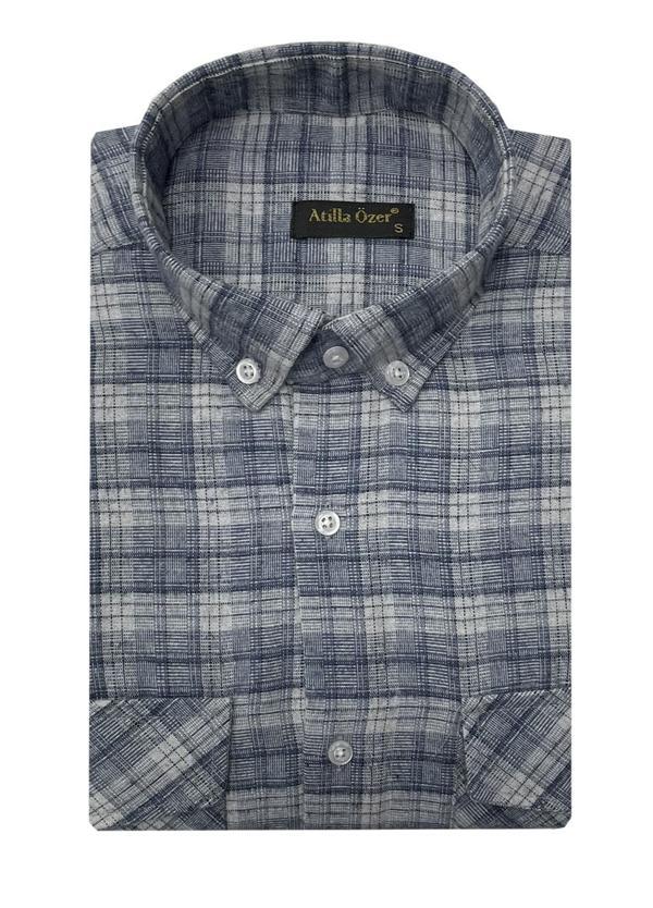 Atilla Özer Kışlık Kaşmir Erkek Gömlek - 7463 - Image 1