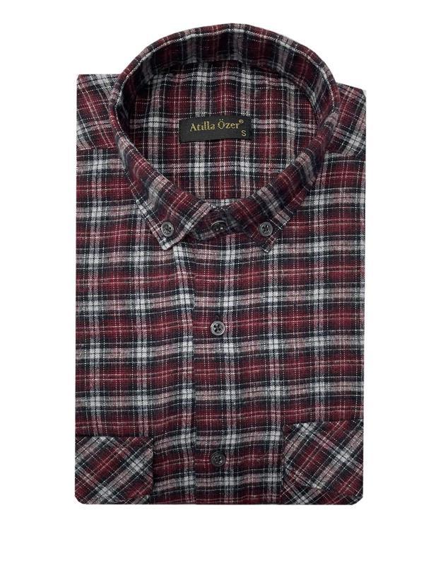 Atilla Özer Kışlık Kaşmir Erkek Gömlek - 7463 - Image 1