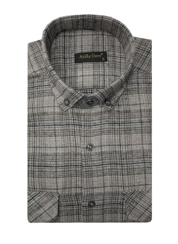 Atilla Özer Kışlık Kaşmir Erkek Gömlek - 7463 - Image 1