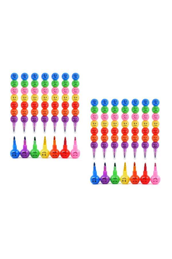 20 Adet Eğlenceli Emoji Yumurtlayan Renkli Boya Kalemi  Karne Hediyesi – Öğrenciye Hediye Kalem Seti - Image 1