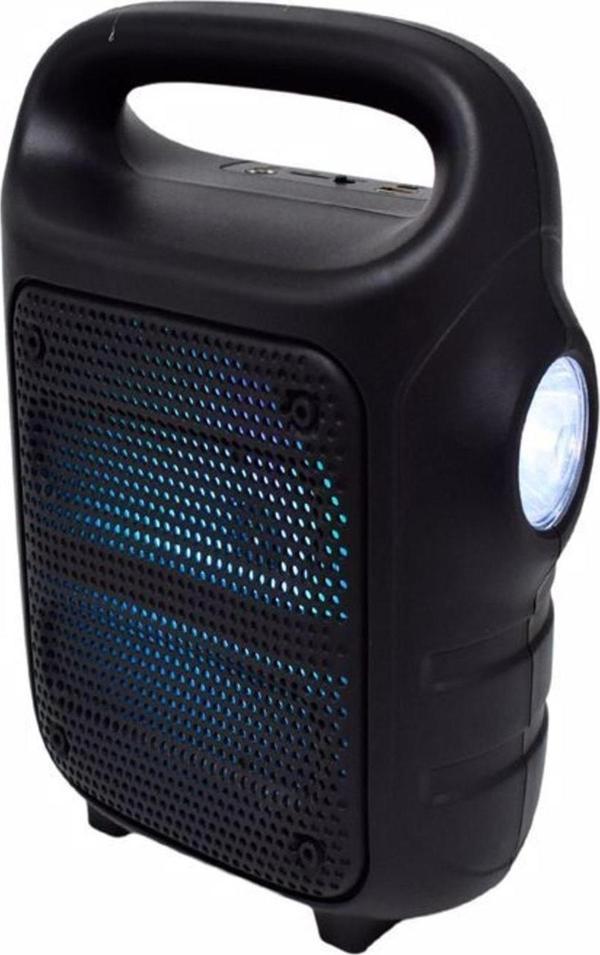 ULTRATEKNO Işıklı 6,5" Taşınabilir 5w Bluetooth Hoparlör Acil Durum El Fenerli Fm Radyo Usb/tf/aux Extra Bass - Image 1