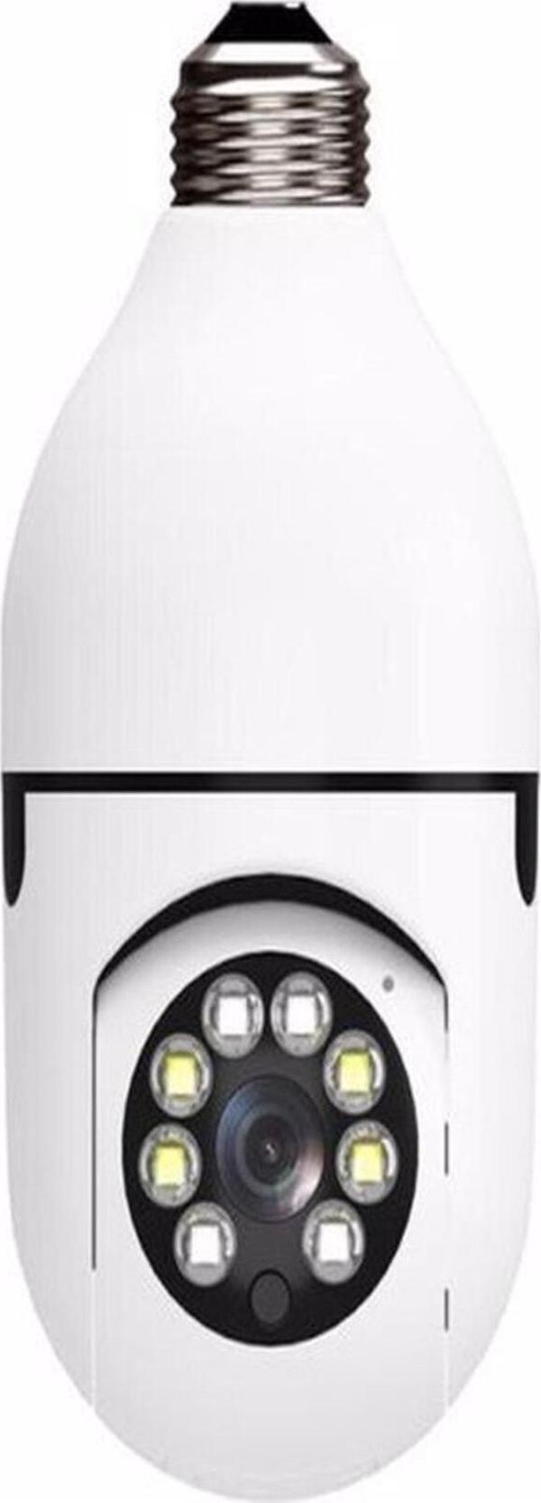 ULTRATEKNO Gece Görüşlü 360 Derece Led Işık 1080p Wifi Kamera Kablosuz Panoramik Balıkgözü Ampul Kamera - Image 1
