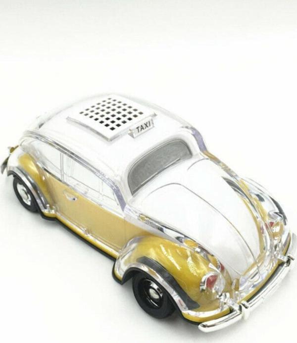 ULTRATEKNO Radyolu Işıklı Nostaljik Volkswagen Araba Bluetooth Hoparlör Fm Aux Tf Destekli Speaker - Siyah - Image 1
