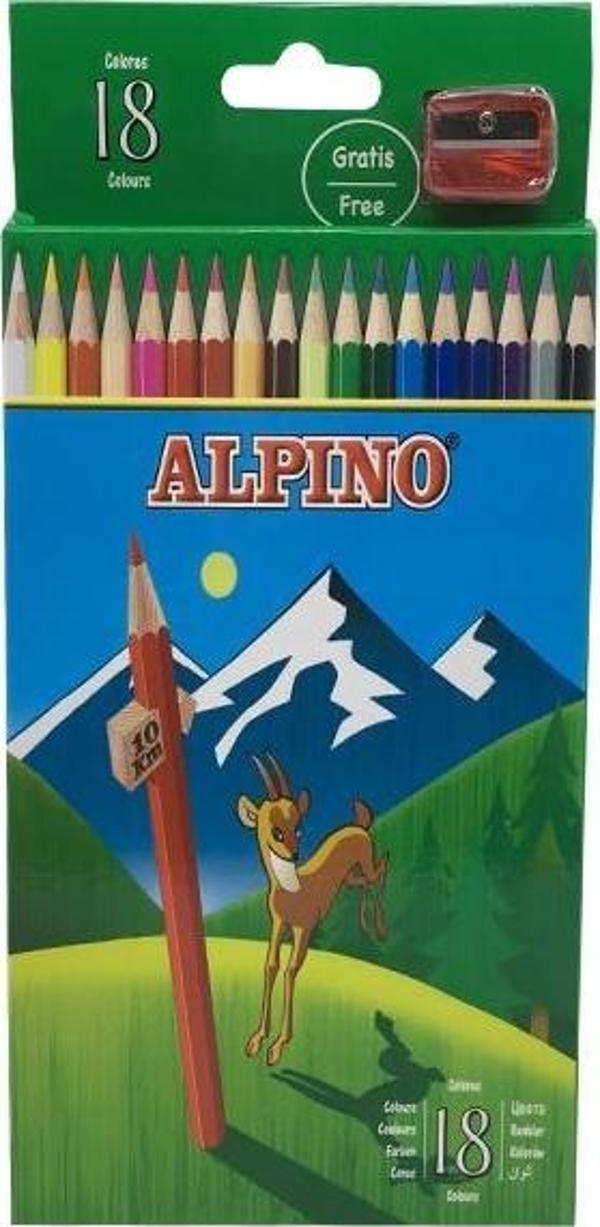 Alpino Uzun Kuru Boya Kalemi 18 Renk - Image 1