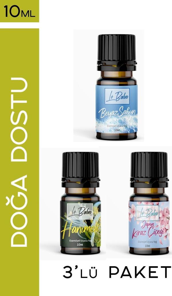 Le Balvo Beyaz Sabun,hanımeli,japon Çiçeği Doğal Uçucu Saf Buhurdanlık Esansı Oda Koku Esans Buhur Yağı 10ml - Image 1
