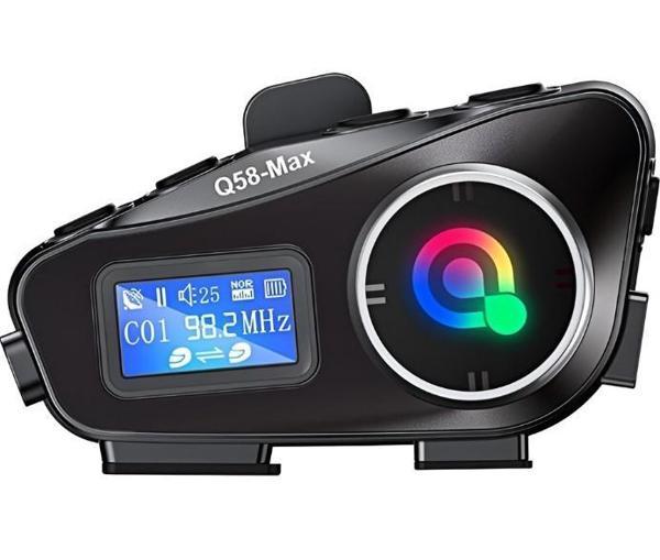 Q58 Max Wireless Intercom Akıllı Motosiklet Kask Kulaklığı (500 Metreye Kadar Etkili) - Image 1
