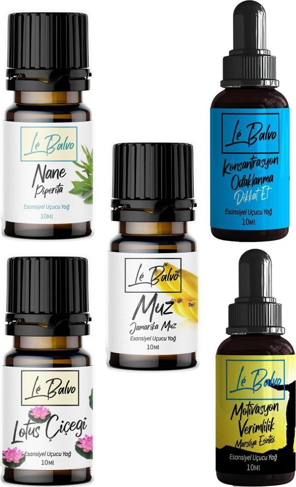 Le Balvo Nane,muz,lotus,motivasyon,odaklanma Buhurdanlık Esansı Oda Koku Esans Buhur Yağ 10ml - Image 1