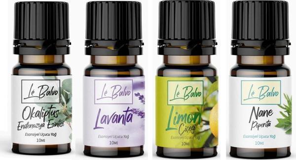 Le Balvo Okaliptus,Lavanta,Limon,Nane Doğal Uçucu Saf Buhurdanlık Esansı Oda Kokusu Esans Buhur Yağı 10ml - Image 1