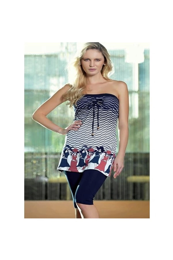 Berrak kadın Taytlı pano desenli takım - Image 1