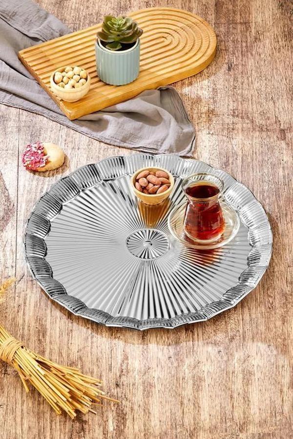 Cooker CKR3903 Gümüş Renk Metal Tepsi 35 cm - Image 1