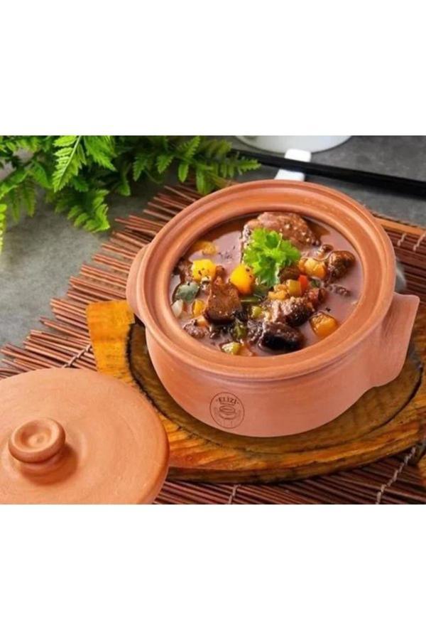 Cooker ELZ014 Toprak Mini Güveç 1.8 lt 20x20x14 cm - Image 1