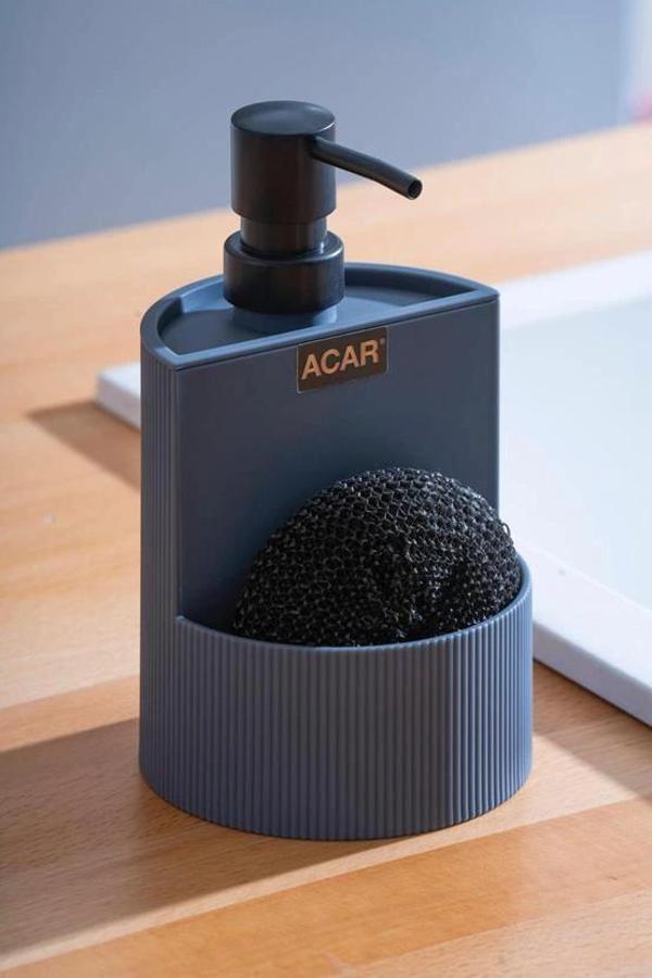 Acar AKR8460 Akrilik Gri Sıvı Sabunluk 13x11x11 cm - Image 1