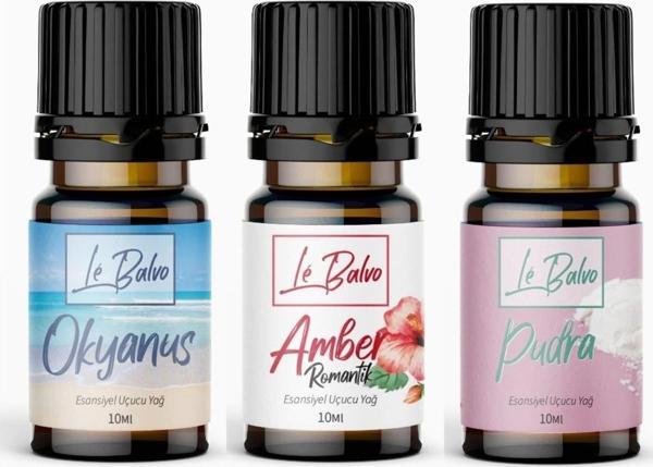 Le Balvo Pudra, Okyanus , Amber Doğal Uçucu Yağ Saf Buhurdanlık Esansı Oda Kokusu Esans Buhur Yağı 10ml - Image 1