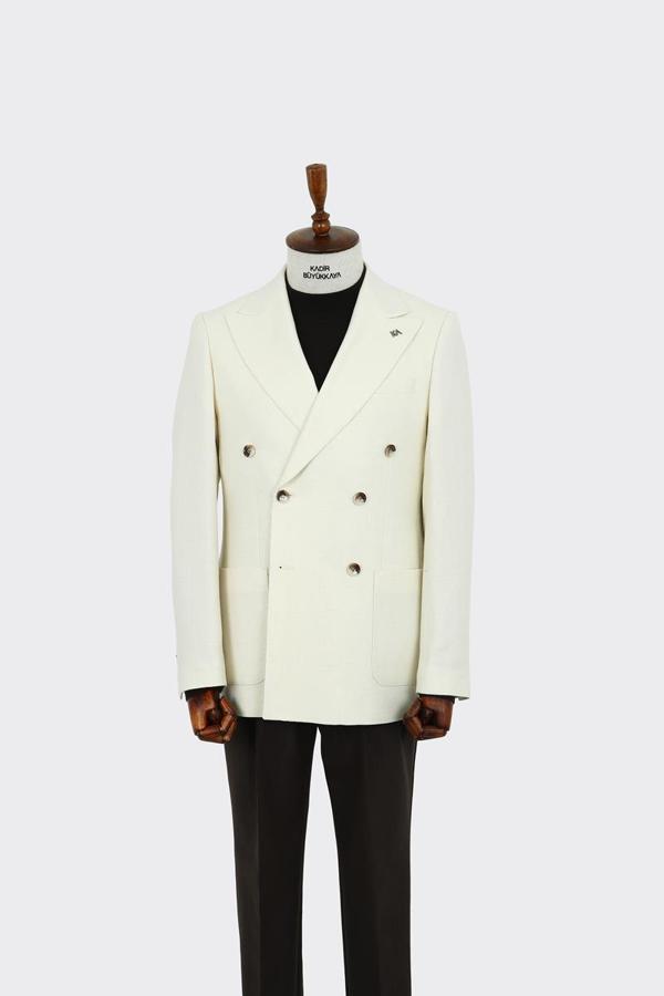 Klasik Tarz Erkek Kruvaze Ceket-KAW5233W - Image 1