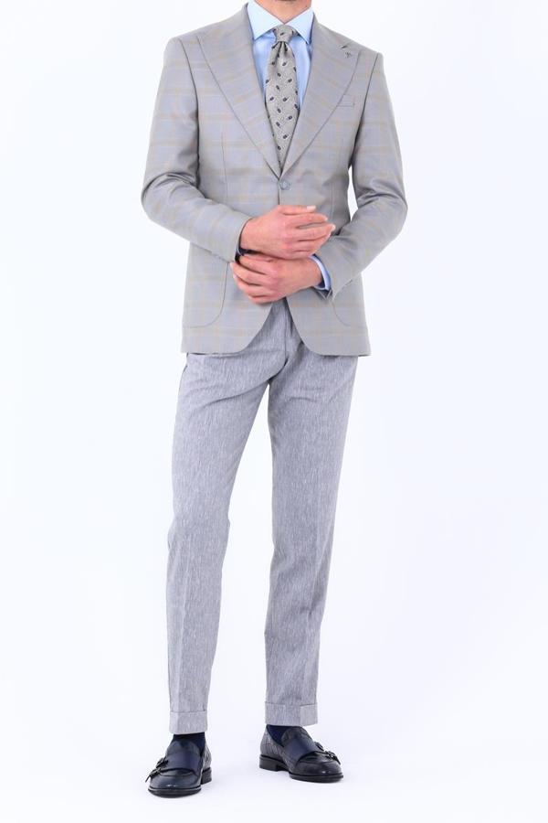 Yüksek Kaliteli Kumaşlı Erkek Slim Fit Ceket-KAV5043W - Image 1