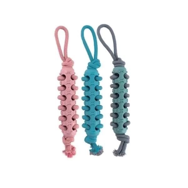 Eastland Kemik Desenli İpli Plastik Köpek Çiğneme Oyuncağı 46 Cm - Image 1