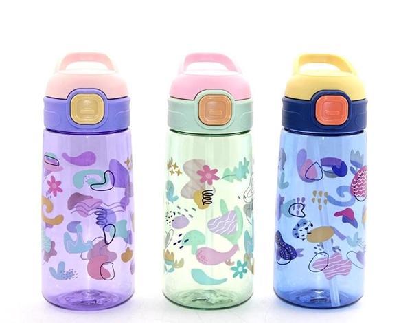 Renkli Pipetli Suluk 600 Ml Bpa İçermez Alk2968 - Image 1