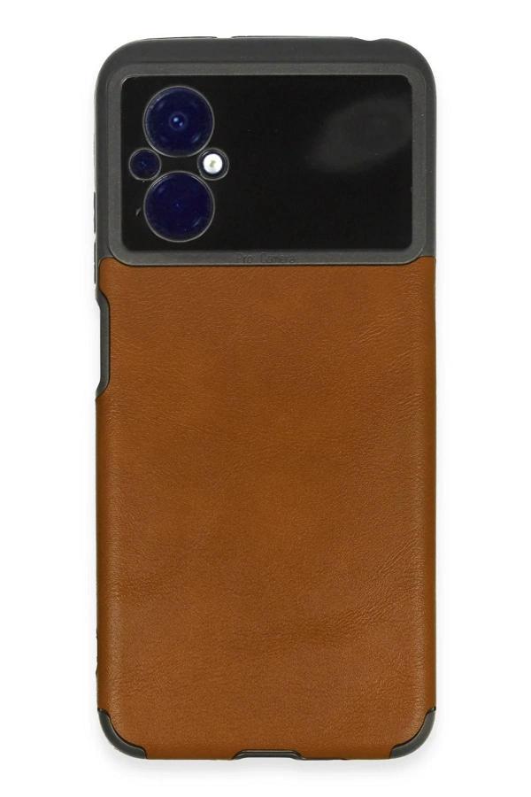 Xiaomi Poco M5 Kılıf Loop Deri Silikon - Kahverengi-(5796) - Image 1