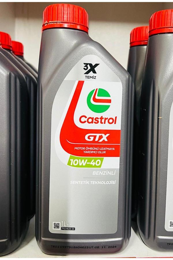 Castrol Gtx 10W40 3X Temiz Benzinli Araçlar 1 Lt Üretim Tarihi 11-2025 - Image 1