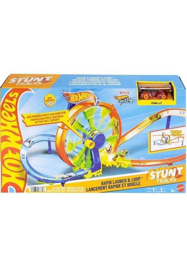 Hot Wheels Hızlı Fırlatma ve Döngü Parkuru JBX65 Lisanslı Ürün - Image 1