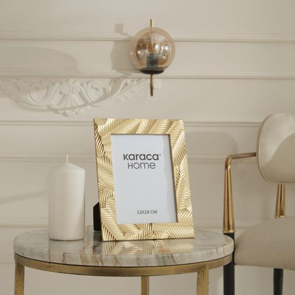 Karaca Home Lana Fotoğraf Çerçevesi Gold 17,8 x 22,8 cm - Image 1