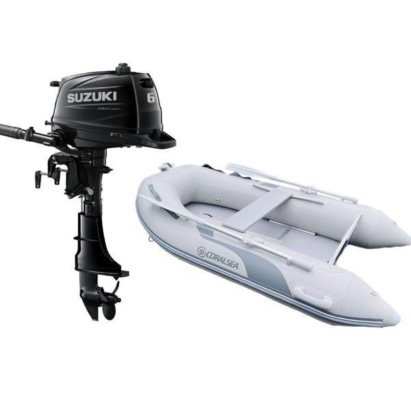 Coralsea 230 Ahşap Tabanlı Şişme Bot + Suzuki 6 HP Deniz Motoru - Image 1