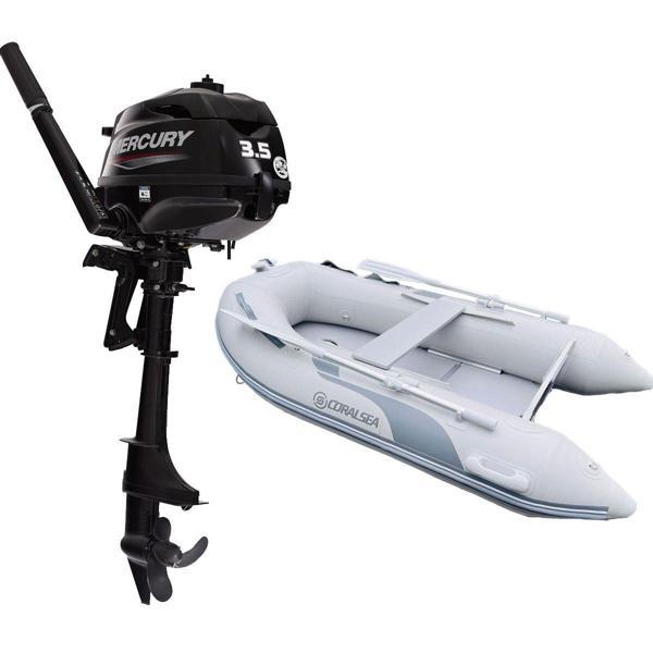 Coralsea 230 Ahşap Tabanlı Şişme Bot + Mercury 3.5 HP Deniz Motoru - Image 1
