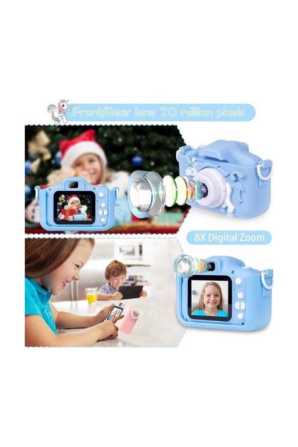 Çocuk Dijital Fotoğraf Makinası 20 Mp Video Kaydedici 2.0 İnç Çift Kameralı - Image 1