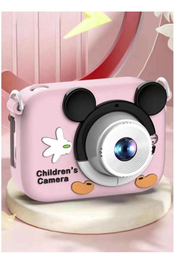 Mini 1080p Hd Çocuk Kamera Dijital Fotoğraf Makinesi 2.0 Inç Ekran 5 Adet Oyun Pembe - Image 1