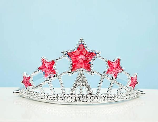 Kırmızı Yıldız Taşlı Plastik Elsa Tacı Çocuk Boy - Image 1