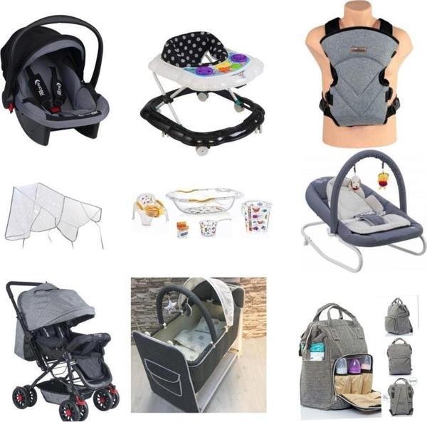 Let'S Go Baby 13 Parça Set Çift Yön Bebek Arabası Puset Yürüteç Portbebe Beşik Puset Ana Kucağı - Image 1