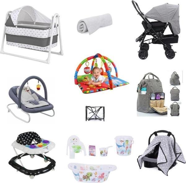 Let'S Go Baby 13 Parça Şirin Set Beşik Bebek Arabası Oyun Halısı Ana Kucağı Küvet Seti Bakım Çantası Puset Yürüteç - Image 1