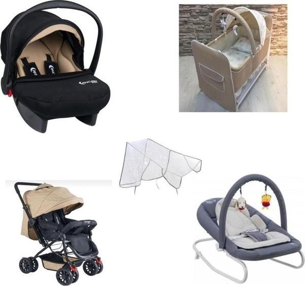 Let'S Go Baby 5 Parça Bebek Seti Sepet Beşik Bebek Arabası Ana Kucağı Puset Yağmurluk - Image 1
