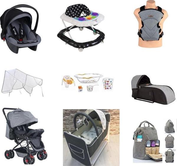Let'S Go Baby Almira Kids 13 Parça Set Çift Yön Bebek Arabası Puset Yürüteç Portbebe Kanguru Sallanır Beşik Puset - Image 1