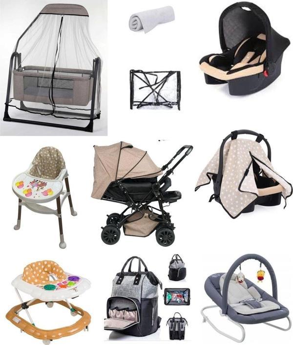 Let'S Go Baby Bebek Çeyiz Seti 10Parça Çift Yön Bebek Arabası Beşik Ana Kucağı Yürüteç Çanta Puset Mama Sandalyesi - Image 1