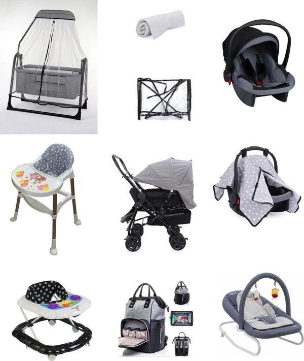 Let'S Go Baby Bebek Çeyiz Seti 10Parça Çift Yön Bebek Arabası Beşik Ana Kucağı Yürüteç Puset Mama Sandalyesi - Image 1
