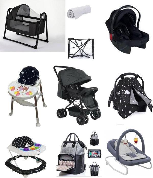 Let'S Go Baby Bebek Çeyiz Seti 10Parça Çift Yön Bebek Arabası Beşik Ana Kucağı Yürüteç Puset Mama Sandalyesi - Image 1
