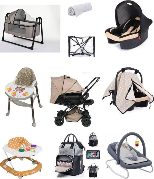Let'S Go Baby Bebek Çeyiz Seti 10Parça Çift Yön Bebek Arabası Beşik Ana Kucağı Yürüteç Puset Mama Sandalyesi - Image 1