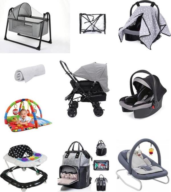 Let'S Go Baby Bebek Çeyiz Seti 10Parça Çift Yön Bebek Arabası Beşik Ana Kucağı Yürüteç Puset Oyun Halısı - Image 1