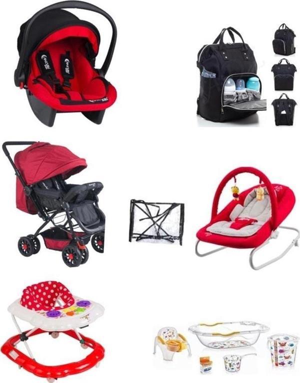 Let'S Go Baby Bebek Çeyiz Seti 11 Parça Çift Yön Bebek Arabası Beşik Ana Kucağı Yürüteç Puset Küvet - Image 1