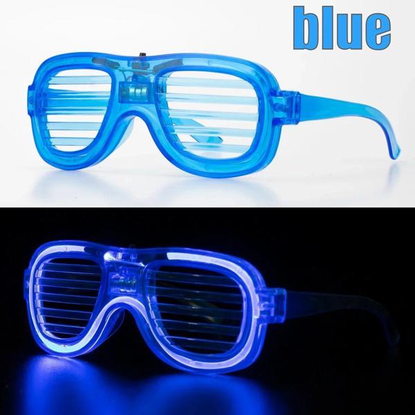 Mavi Led Işıklı Parti Gözlüğü - Neon Glow Şerit Gözlük 3 Modlu - Image 1